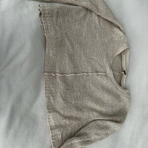 Free People Cream Knit Sweater